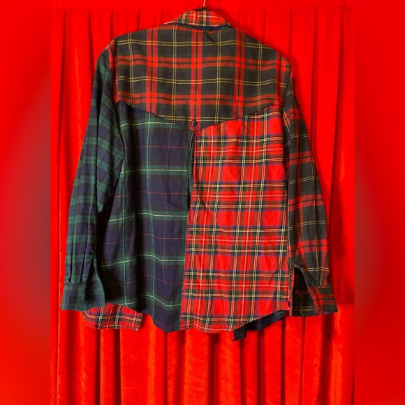 Vintage mismatched plaid button shirt - Picture 9 of 9